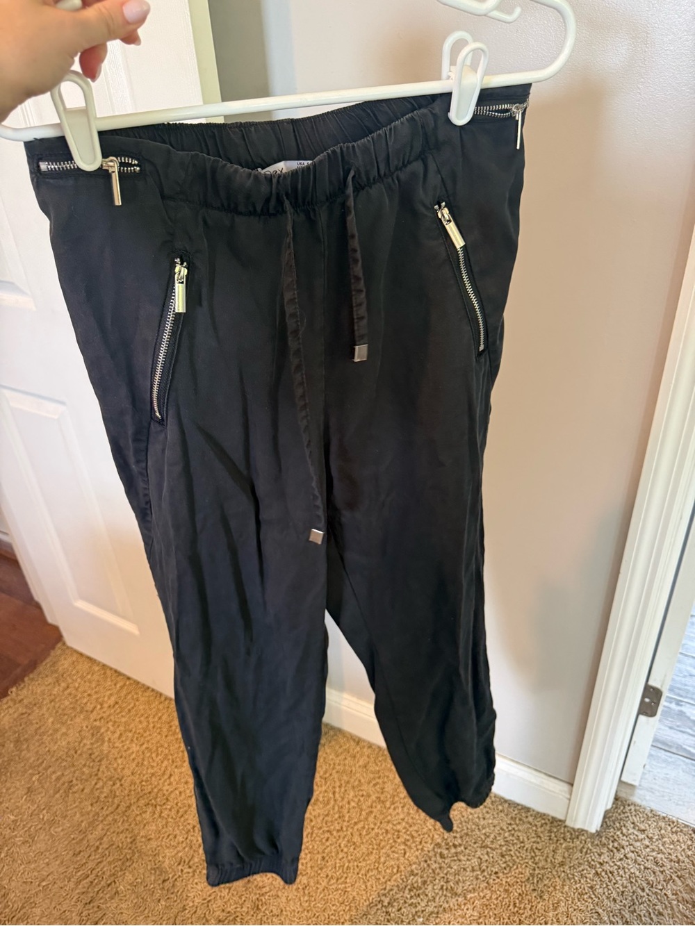 Dex Black Jogger Pants with Zipper Pockets size S